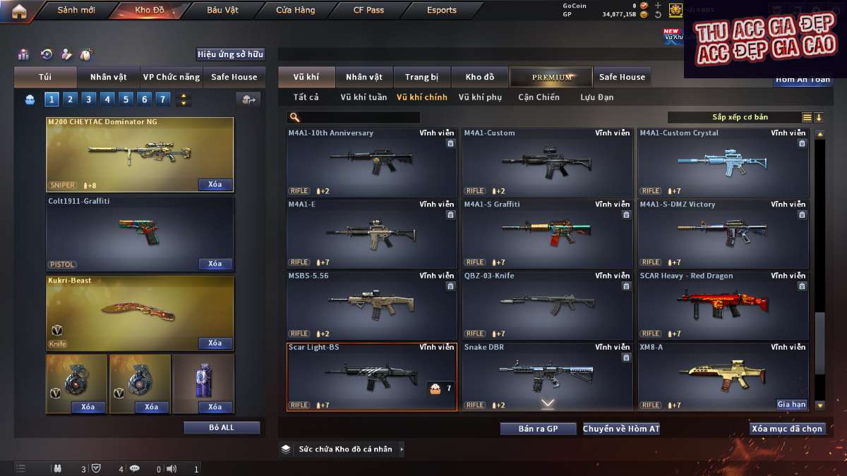 shop acc cf uy tin gia re